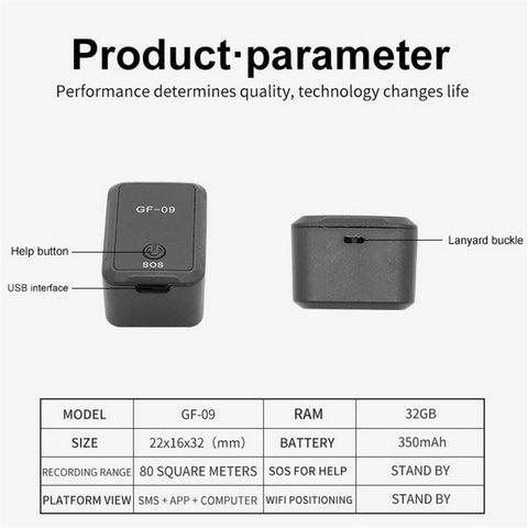 GF-09 Mini GPS Tracker with Remote Control, Anti-Lost Functionality, GSM and GPRS Locator - 4