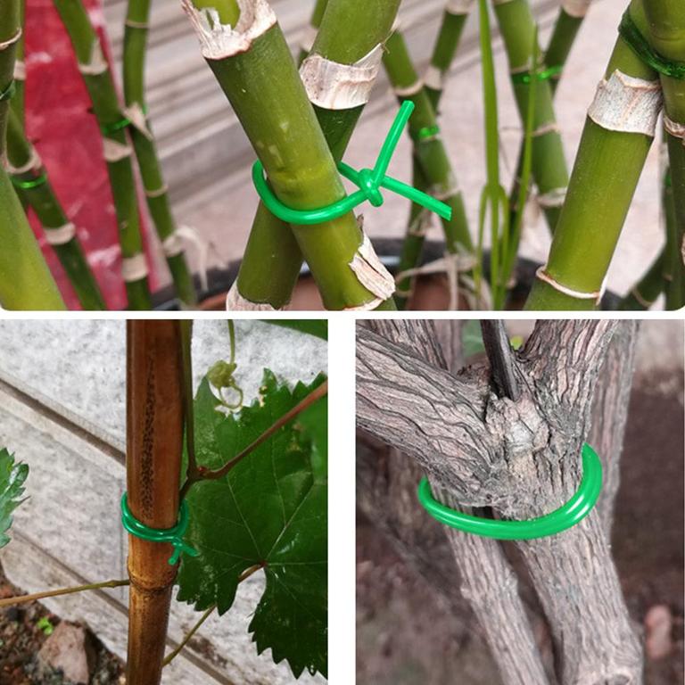 Multiple Green Cable Twist Ties