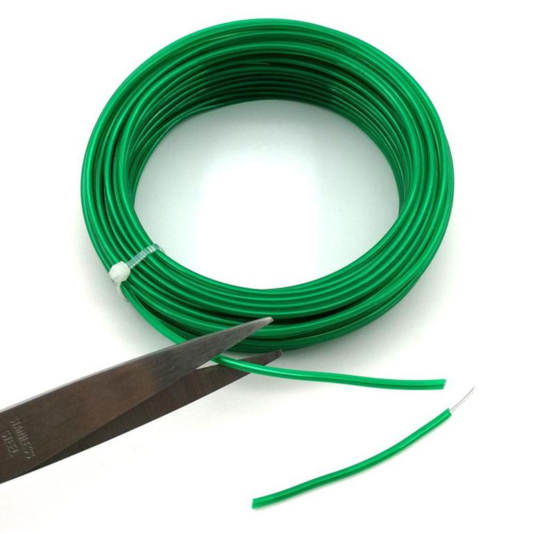 Image of Green Cable Twist Ties with Slicer