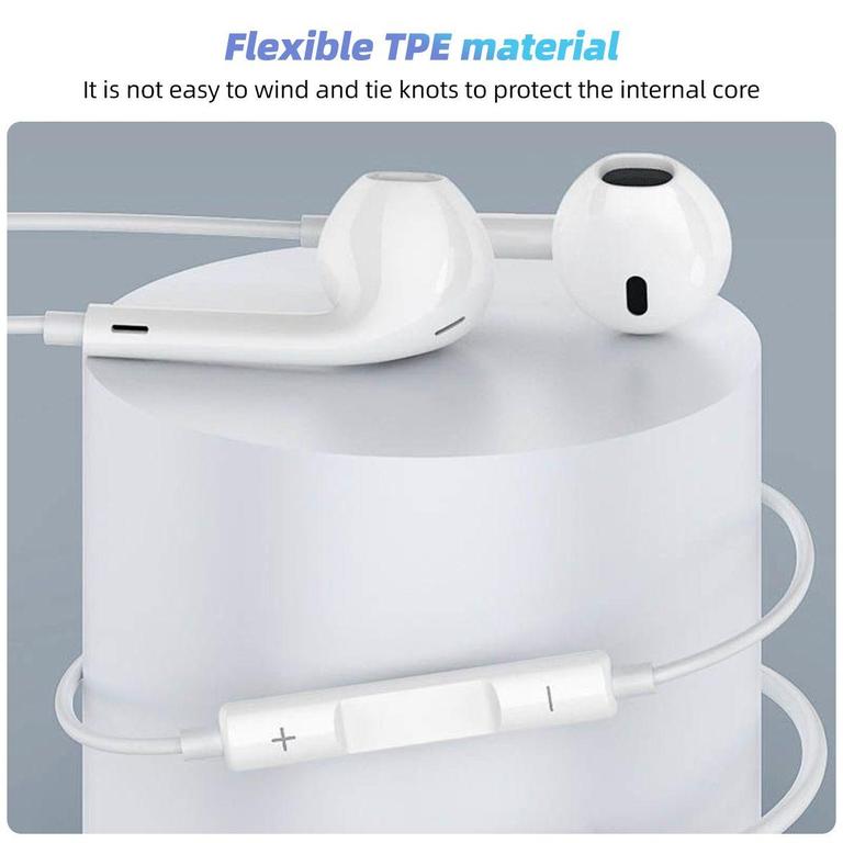 Wired USB-C Earphones for Apple iPhone 17/16/15 Pro Max and Other USB-C Devices with Mic - 4