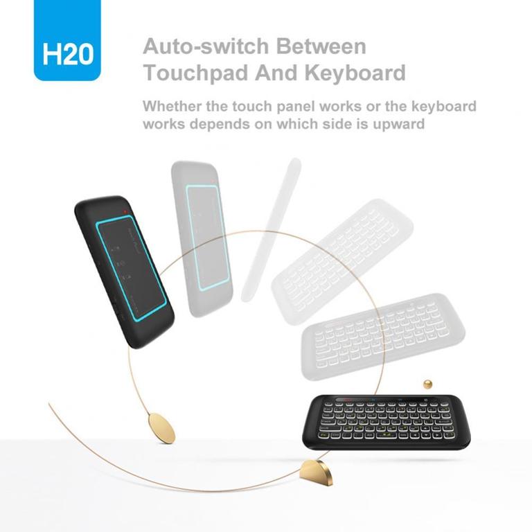 Wireless keyboard with air mouse functionality