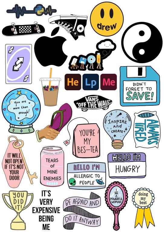Sample of Aesthetic Art Stickers