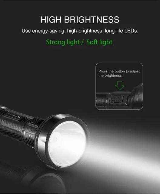 DP LED-9002 Long Range Flashlight - Portable Torch for Home and Outdoor Use - 7