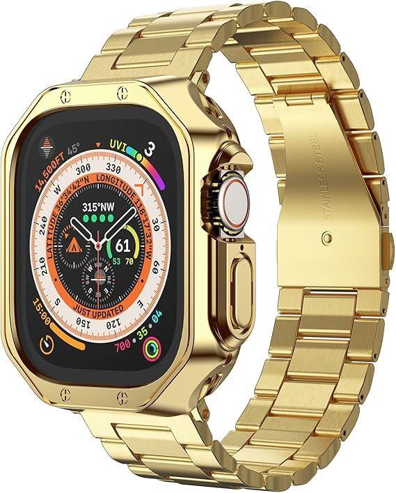 Ultra Pro Max Smart Watch - Golden Edition with 2.02-Inch Bezel-less Display and Bluetooth Calling - 2