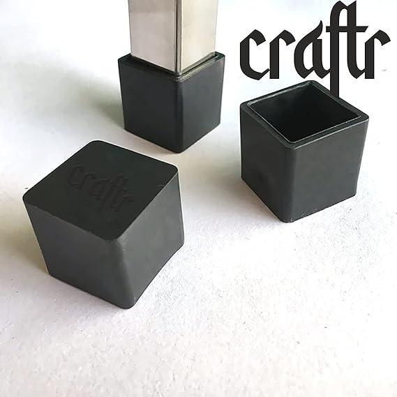 12-Pcs PVC Rubber Caps for Chair and Table Legs - Square and Rectangular Designs - 2