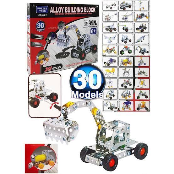 242-Piece Silver Alloy Building Block Set