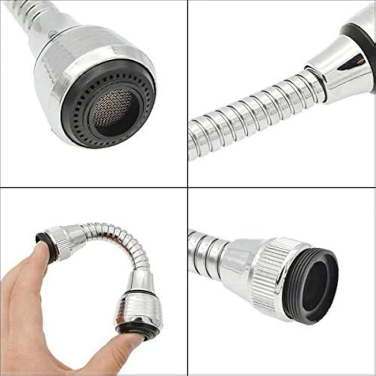 Turbo Flex 360° Faucet Extender with 2 Modes | High Pressure Water-Saving Nozzle and Filter for Kitchen & Bathroom - 2