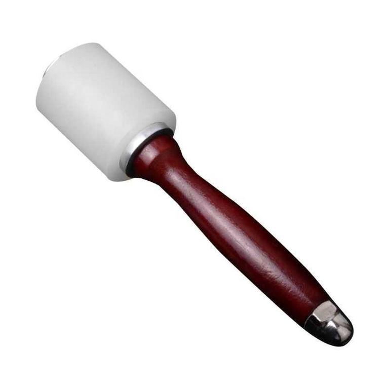 Leathercraft Punching Tool: Professional Hammer Mallet with Wood Handle and Nylon Head for DIY Projects - 3