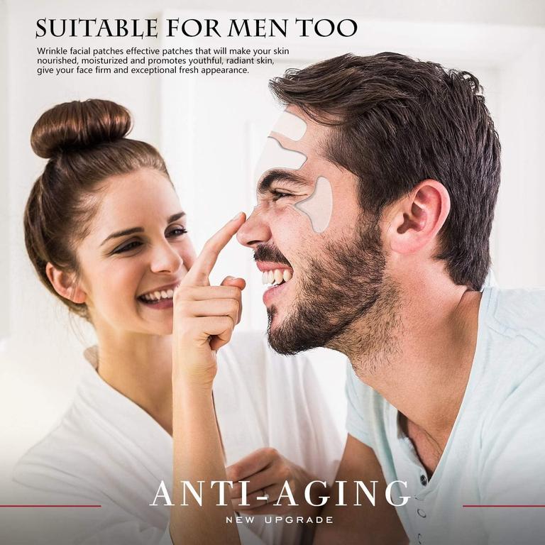 Face wrinkle Patches - Reusable Anti-Wrinkle Pads for Face - Skincare Pads to Smooth Eye, Mouth, Forehead - Clear Anti-Wrinkle Treatment for Overnight Lift - Train Facial Muscles to Reduce Fine Lines, Frown Lines, Smile Lines - 14