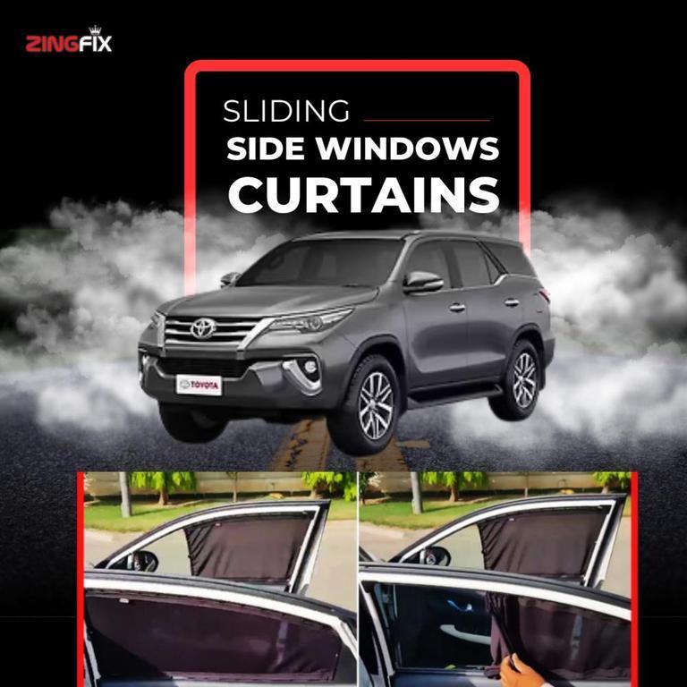 Side Window Curtains for Toyota Fortuner (2016-2022) – Shields Against UV Rays and Ensures Privacy - 2