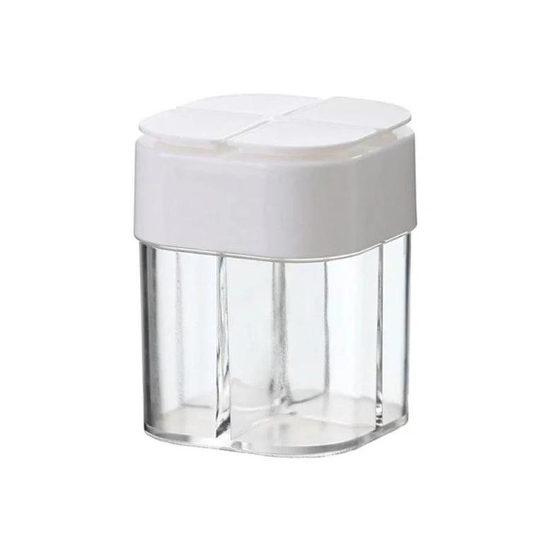 Spices Storage Box Pulling Type Condiment Container with Lids 4 Grid Spice Jar for Kitchen AC617 AC-KN - 7