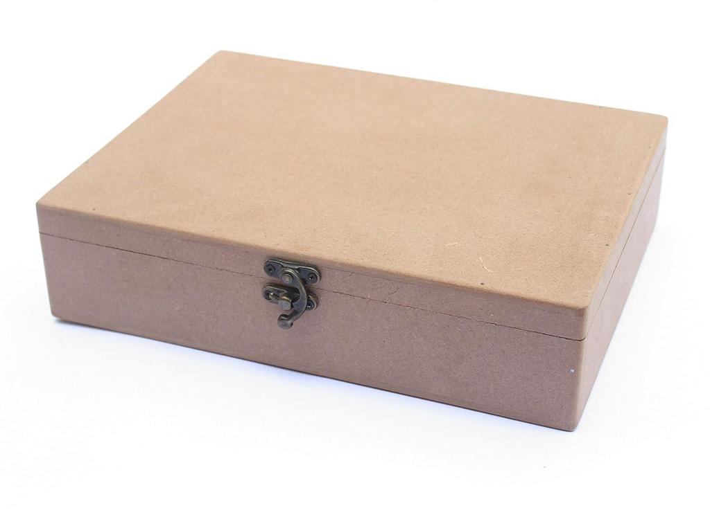 DIY Unfinished MDF Craft Box | Ideal for Decoupage and Art Projects | Sizes: 14x10, 12x9, 10x7 inches, 6mm Thickness - 2