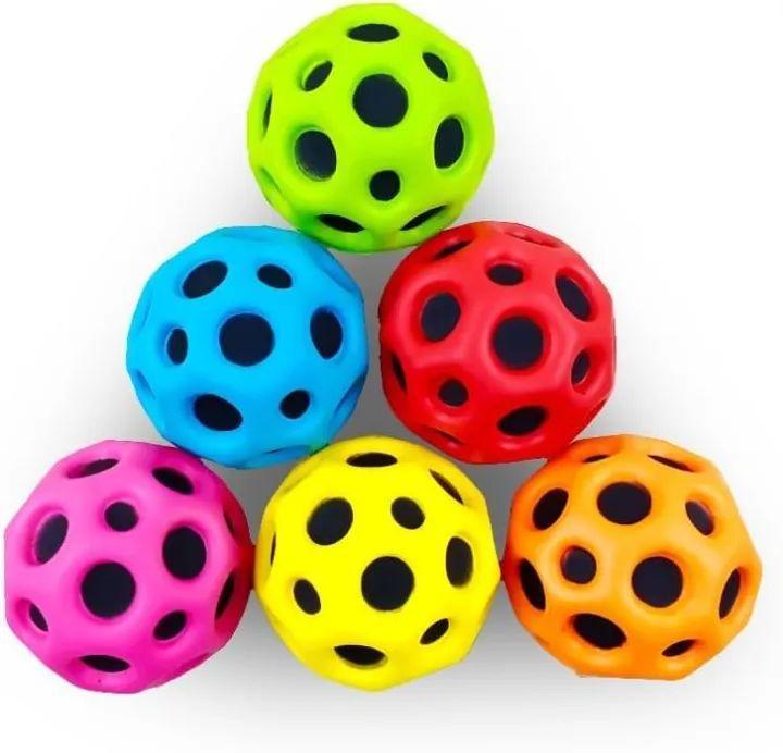 Odeez Anit Stress Moon Ball Bouncer Ball Toy Random Colors Active Play Training Catching Practicing for kids and Adults - 2