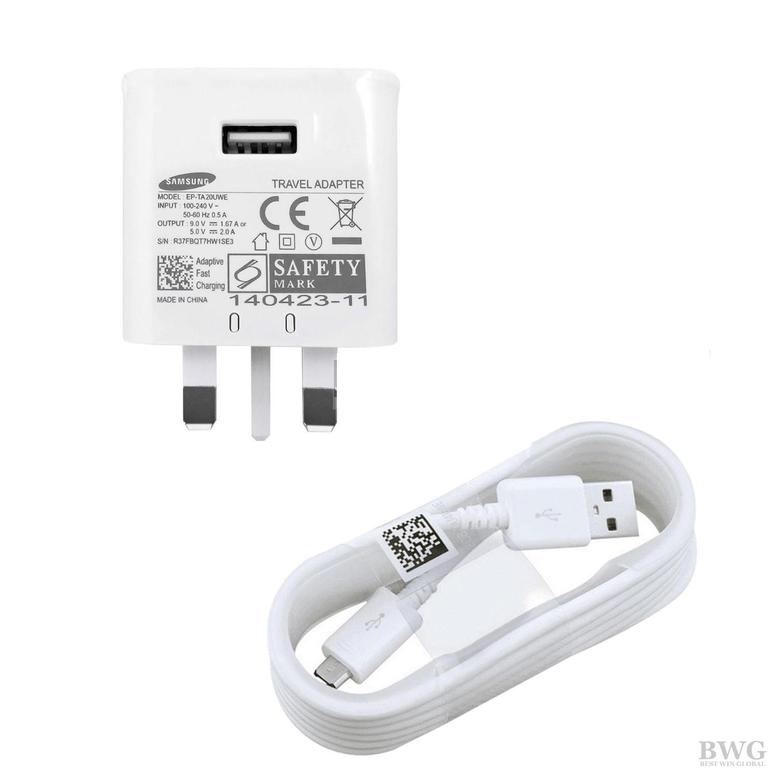 SAMSUNG Adaptive Fast Charger 9V Adapter with Cable for Galaxy S6 S7 Edge Note 4 5 (Import) - 4
