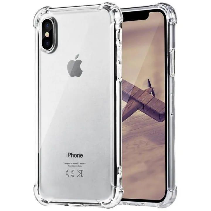 iPhone X, XS Soft Shockproof Jelly Back Cover Transparent Flexible TPU Case, Scratch-Resistant, Slim Fit, Clear Design - 1