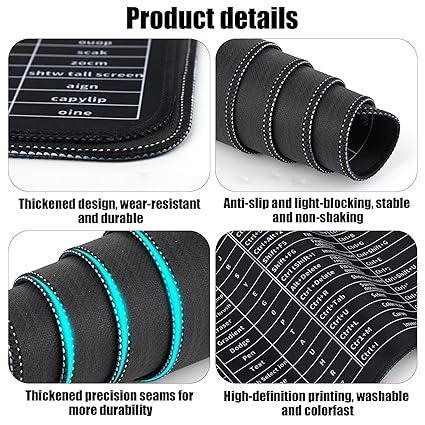 Dan technology Quick Key Super Large Keyboard Pad  with Office Software Shortcuts Pattern,Computer Non-Slip Mat for Desk PC, Laptop,Office - 4