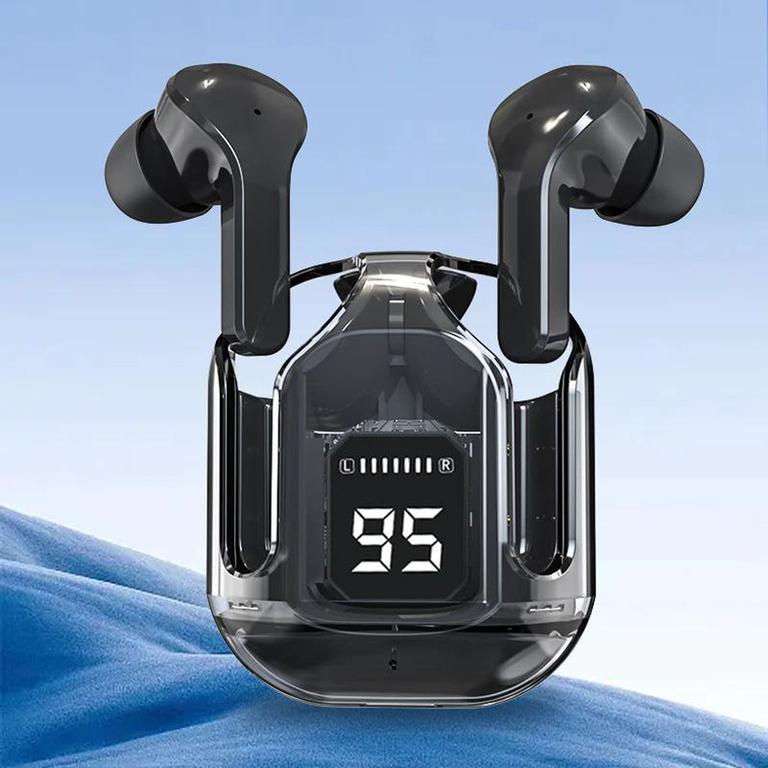 Earbuds in crystal case