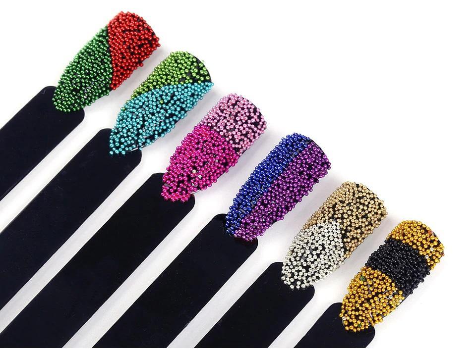 Set of 12 Mini Glass Bottles (10ml) with Caviar Microbeads for Nail Art, Slime, and Craft Decoration – Includes Sparkle Glitter for Resin and Eyeshadow - 2