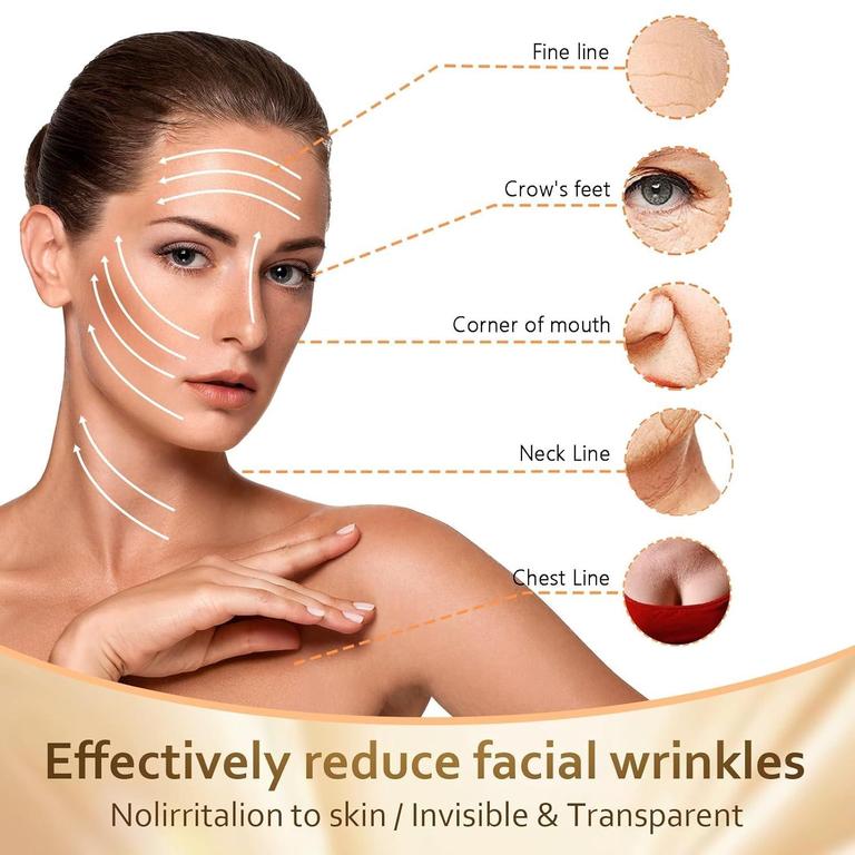 Face wrinkle Patches - Reusable Anti-Wrinkle Pads for Face - Skincare Pads to Smooth Eye, Mouth, Forehead - Clear Anti-Wrinkle Treatment for Overnight Lift - Train Facial Muscles to Reduce Fine Lines, Frown Lines, Smile Lines - 11