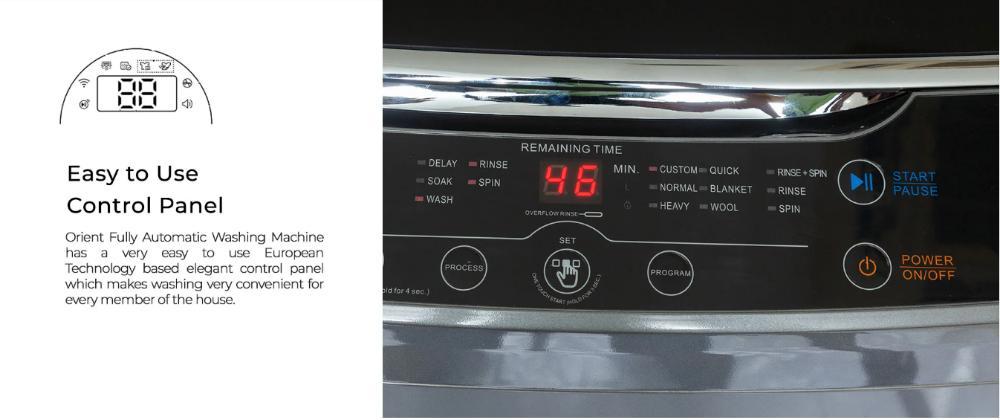 Orient Storm 1350 Fully Automatic Washing Machine – Metallic Grey | Top Load, Powerful & Energy Efficient - 5