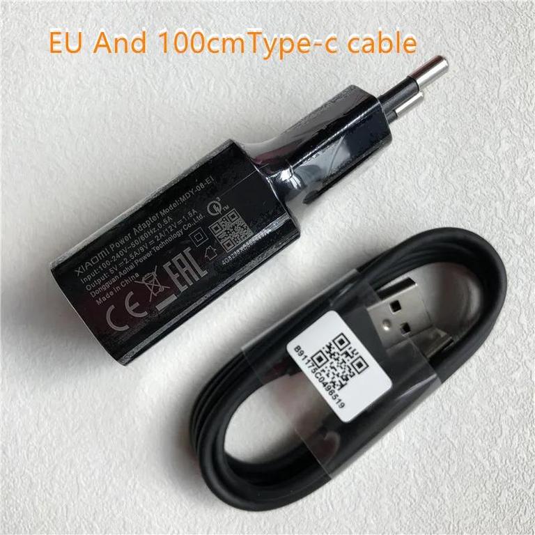 XIAOMI 12V/1.5A QC3.0 Fast Charger and USB TYPE C Data Cable for Mi Models and Redmi Note Series - 3