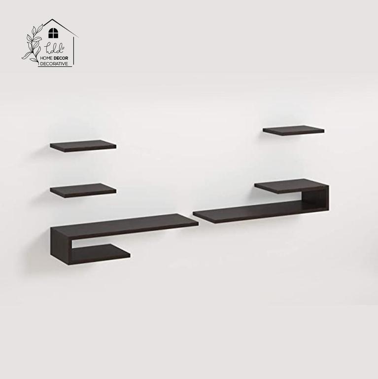 TV Entertainment Unit/with Set Top Box Stand and 7 Wall Shelves Display Rack (D.I.Y) by Home Decor Decorative - 1