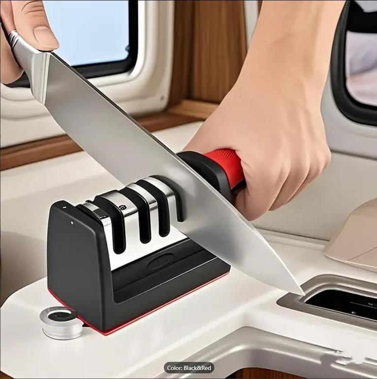 2 pcs Kitchen Knife Sharpener Adjustable 4 in 1 Manual Knives and Scissor Sharpener Professional Blade Sharpening Tool Sharpener Stone - 20