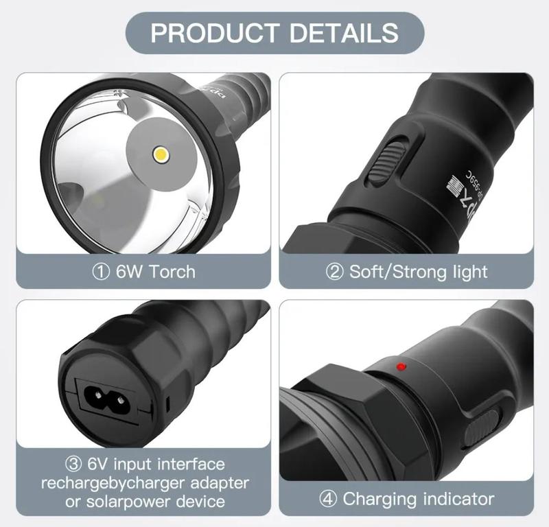 DP-959C LED Rechargeable Torch Image 7