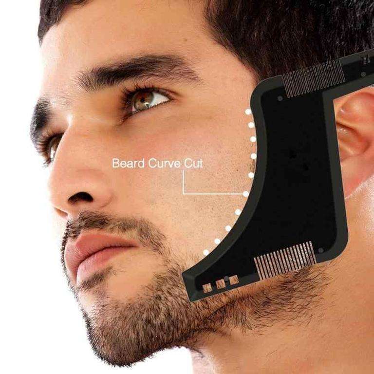 Beard Black Double-Sided Beard Shaping Comb PLUS Beard Comb for Line Up - 2
