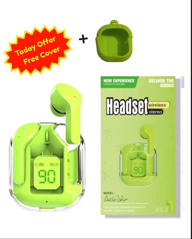 Wireless Earbuds AIR 31 with Crystal Transparent Case and Type C Charging | Bluetooth 5.3 | New AIR 31 Model - 2