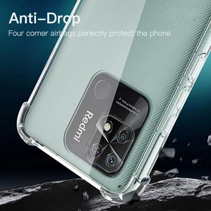 Xiaomi Redmi 10C ShockProof Airbag Anti-Burst Scratch Proof Transparent TPU Mobile Back Case< - 1