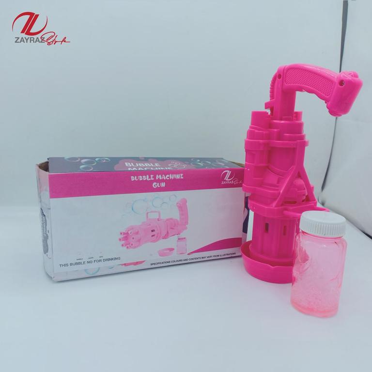 Bubble Gun Machine - Massive Bubble Gattler Toy gun With Bubble liquid for Kids - Automatic Electric Bubble Maker Machine glue Gun - Assorted Random Color - 1