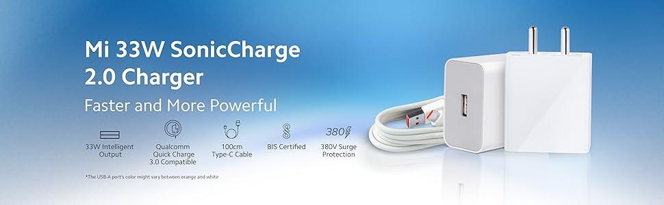 Xiaomi MI 33W Turbo Fast Charger with Type C Cable for Mi 10, Mi 10T Pro, POCO M2 Pro, POCO X3, and Redmi Note 9 Pro - 2