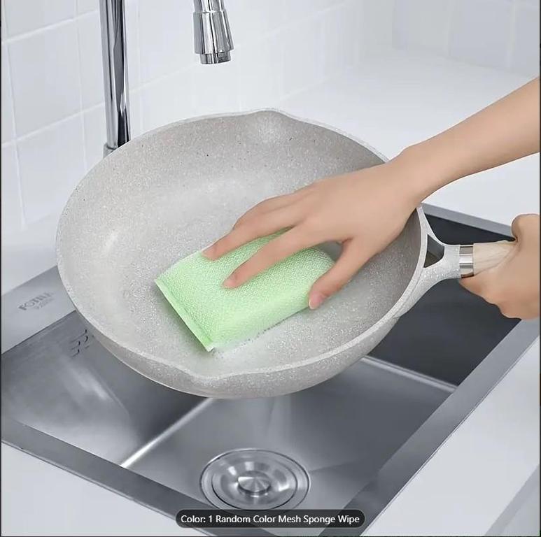 12 pcs Colorful Non-Scratch Kitchen Sponges | Double-Sided & Reusable - 2