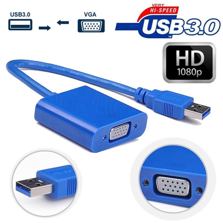 USB 3.0 to VGA Adapter Multi-display video converter External Cable Adapter - 2