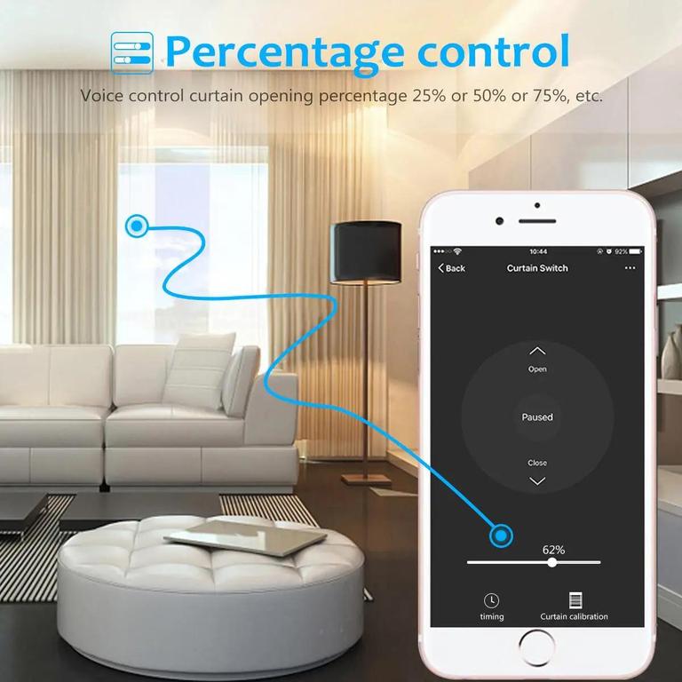 Smart Switch Touch Panel Curtain Control , Alexa Google Home - 17