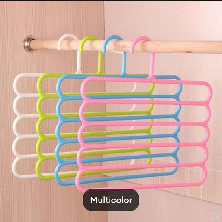 3-Pack Multi-Layer Anti-Slip Pant Hanger and Versatile Organizer for Trousers and Belts - 6