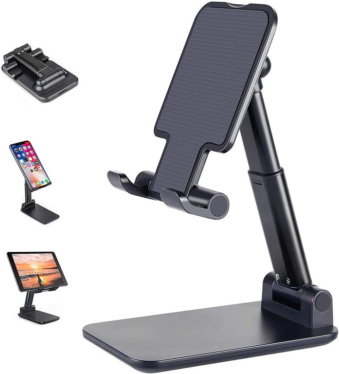 Face Value Adjustable Phone Holder: Height and Angle Customizable, Portable Desk Stand for Mobile Devices - 7