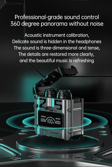 M25 Wireless Gaming Earbuds – Bluetooth 5.3 with Mic, Low Latency for Gaming & Music, Noise Cancelling, Long Battery Life, LED Display, Waterproof & Touch Control - 4
