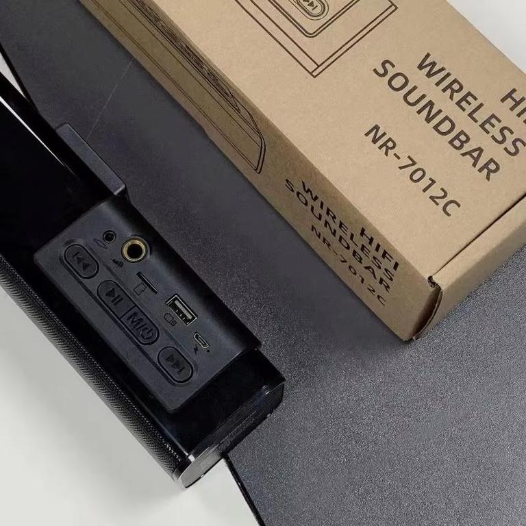 Wireless Sound Bar Speaker NR-7012C - Bluetooth Music Speaker with Microphone for TV and PC - 3