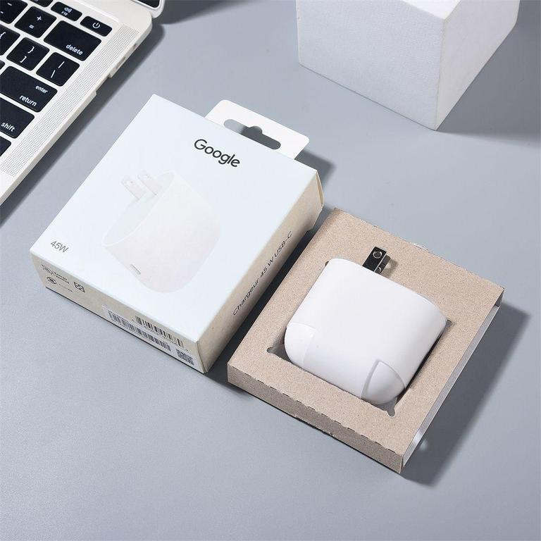 Google Pixel 45W Charger with US Plug and USB-C to C Cable for Fast Charging of Pixel 9, 9 Pro, 9 Pro XL, 8, 7, 6, 5 Pro, 8A, 7A - 5