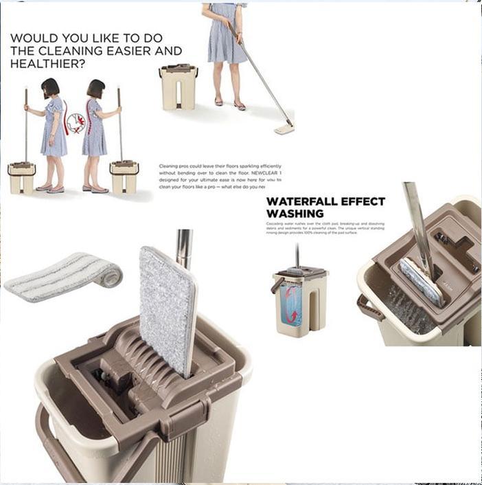 Microfiber Cleaning Scratch Mop Bucket Set - 1