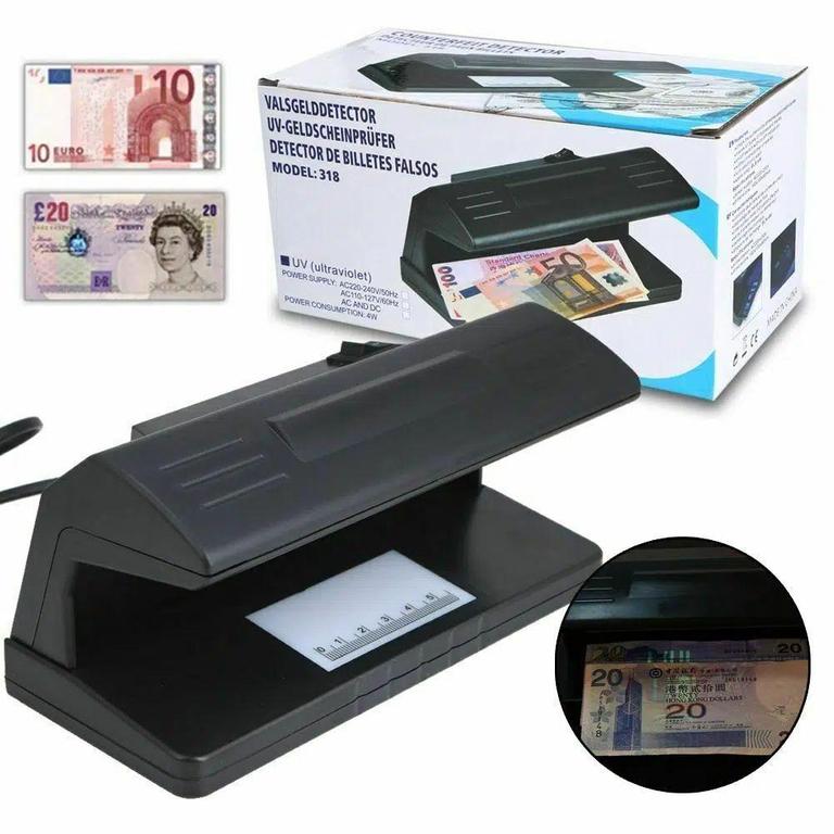 Portable Desktop Counterfeit Currency Detector, Ultra Violet Light Fake Currency Detector 318 - 1