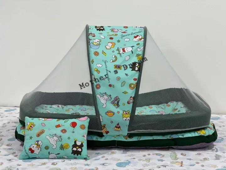 Baby Bed With Mosquito Net And 1 Pillow, Comfortable Newborn Baby Bistar Multicolor, To Order An Additional 3 Pillows, A Separate Order Is Required. - 2