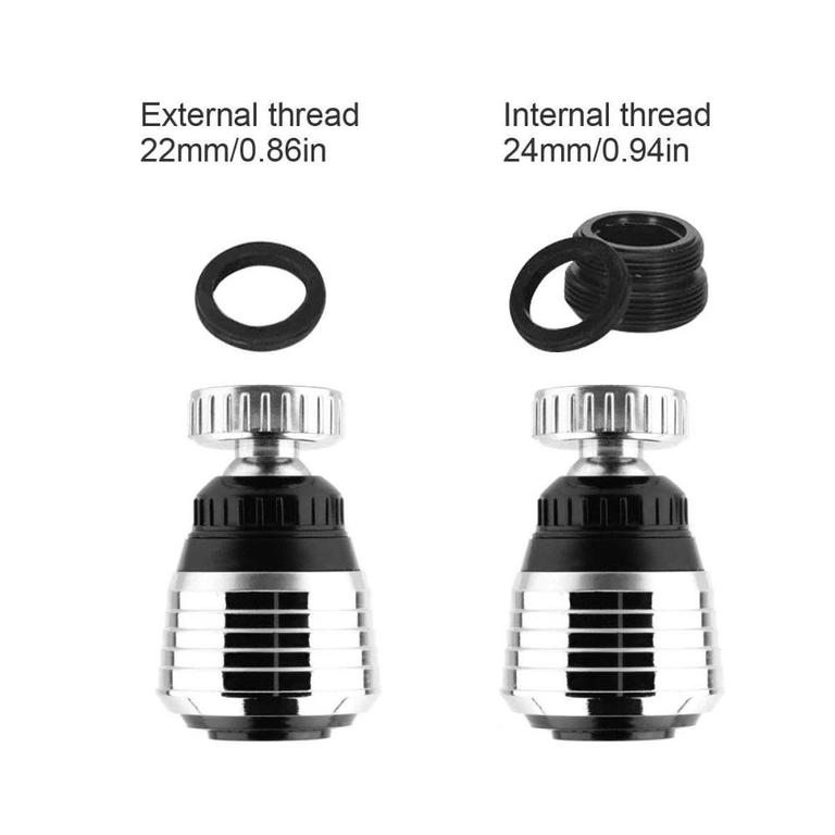 360° Adjustable Kitchen Faucet Aerator with 2 Modes and Anti-Splash Water Filter Nozzle - 7