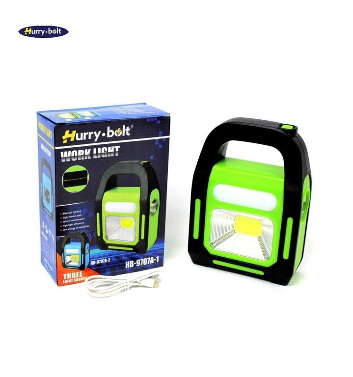 Led Work Light, big size Hurry Bolt Work Lamp Solar Flashlight, Emergency torch Lumens COB 3 Lights Spotlights Built-in Battery for Home and travel, Best for Multifunctional work and safety lights - 1