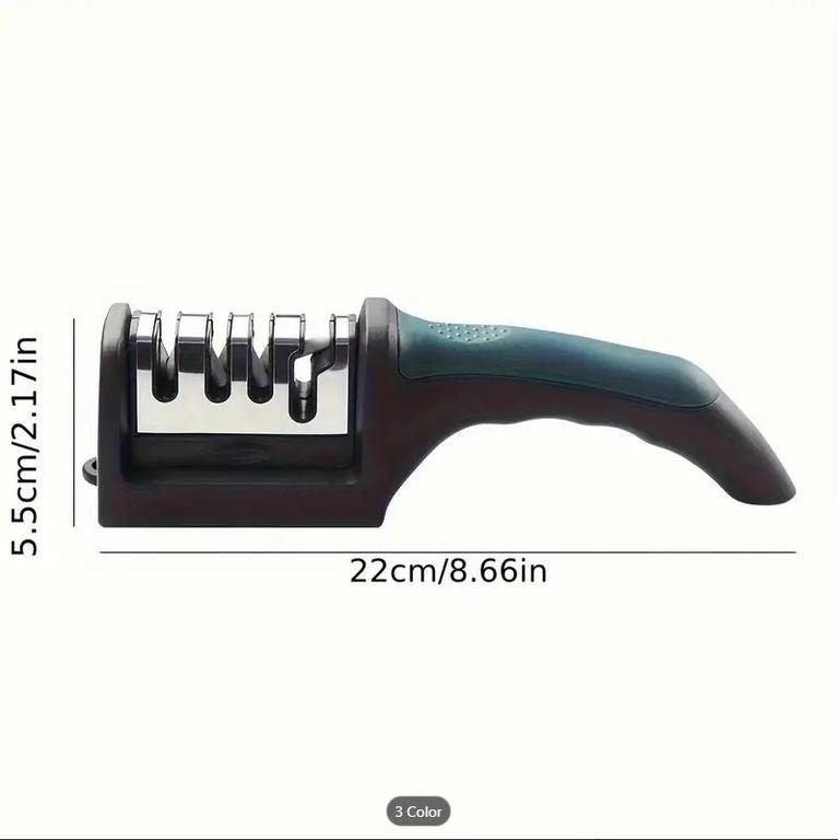 Kitchen Knife Sharpener Adjustable 4 in 1 Manual Knives and Scissor Sharpener Professional Blade Sharpening Tool Sharpener Stone - 6