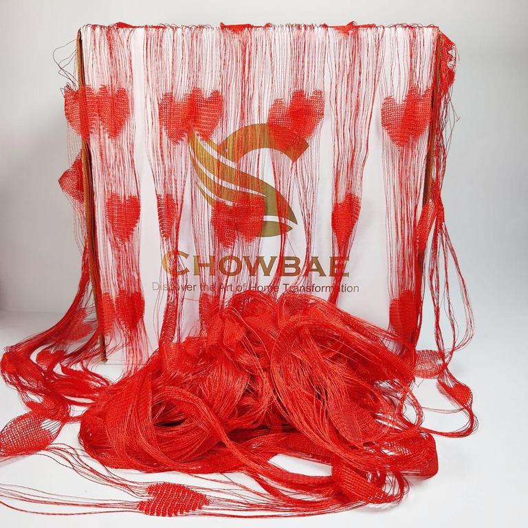 Red Wire String Blinds Curtain - Image 3