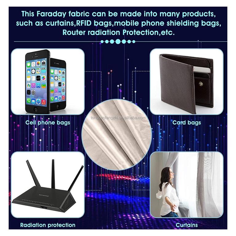 RFID Blocking Fabric: Nickel Copper Material for EMF Shielding and Anti-Radiation Protection - 7