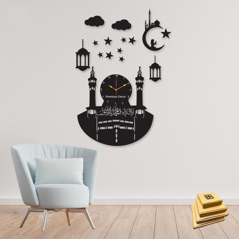 3D Design Wooden Wall Clock Image 2